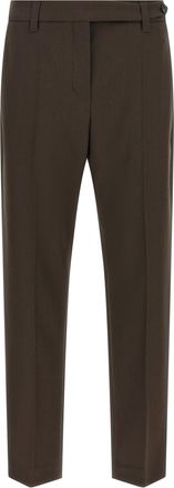 Brunello Cucinelli Brown Virgin Wool Dress Womens Pants