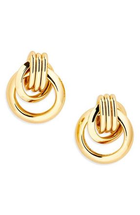 Kenneth Jay Lane Love Knot Stud Earrings in Gold at Nordstrom