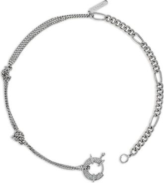 Justine Clenquet Hope choker necklace - women - Palladium Plated Brass - One Size - Silver