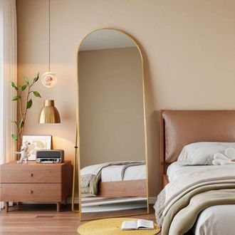 OEM Espejo - Luz - Arco Dorado - Aluminio Reciclado - 162x53cm