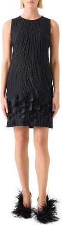 Akris Waves Jacquard Sheath Dress in Black at Nordstrom, Size 4