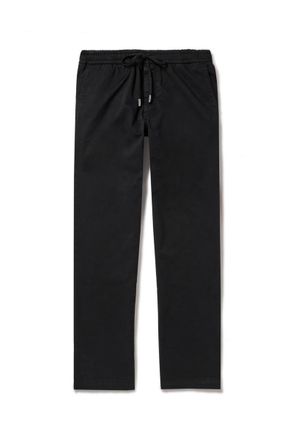 Mr P. Straight-Leg Cotton-Blend Twill Drawstring Trousers