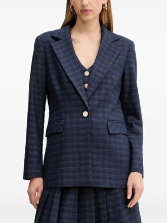 Fracomina Blazer monopetto a quadri - Blu
