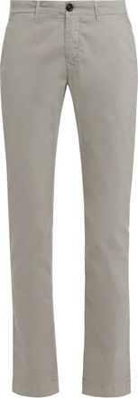 Moorer Cotton-Blend Chinos - Heren - Chinos - Beige - W34 - Katoen - Broeken