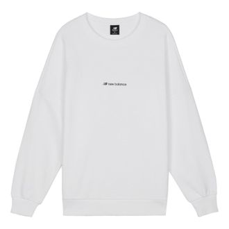 New Balance Long Sleeve Heathertech T-Shirt Asia Sizing White AMT03332-MUN