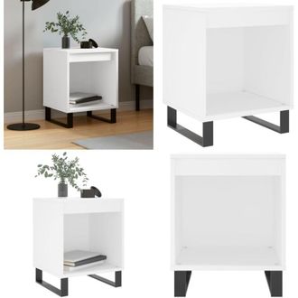 vidaXL Comodino Bianco 40x35x50 cm in Legno Multistrato - Comodino moderno - Comodino da interno