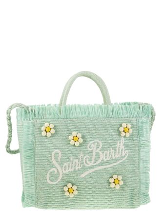 MC2 Saint Barth MC2 Saint Barth Colette Straw Effect Bag mit bestickten Logo
