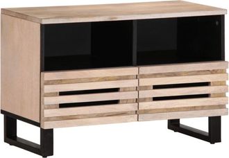 vidaXL Tv Cabinet White 70x34x46 cm Solid Wood Mango Vidaxl