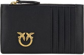 Pinko Zwarte Kalfslederen Bos Taurus Portemonnee