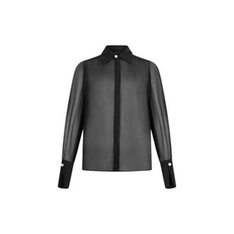 Liu Jo Better Shirt - Dames - Blouses & Shirts - Zwart - Maat: 2XL Zijde