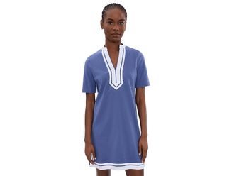 Tommy Bahama Islandscape Tunic Short Dress Womens Dress Sanibel Blue : LG (US 12-14), Cotton