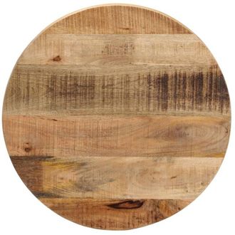 vidaXL Vidaxl - Tablero De Mesa Redondo Madera Maciza Mango Rugosa &Oslash; 60x1,5 Cm