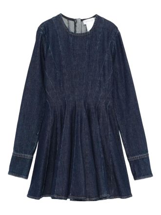 Sportmax Aereo panelled dress - women - Cotton - 38 - Blue