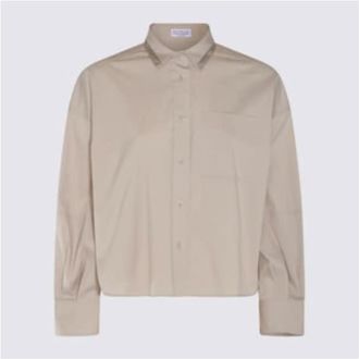 Brunello Cucinelli Beige Relaxed Fit Shirt, Size X-Large