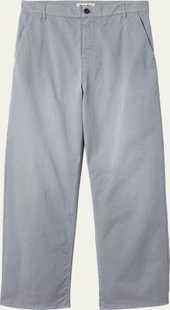 Miu Miu Garment-Dyed Twill Wide-Leg Pants