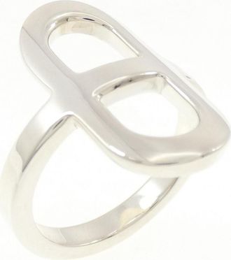 Herm&egrave;s Silver Silver 925 Band Ring (Pre-Owned)