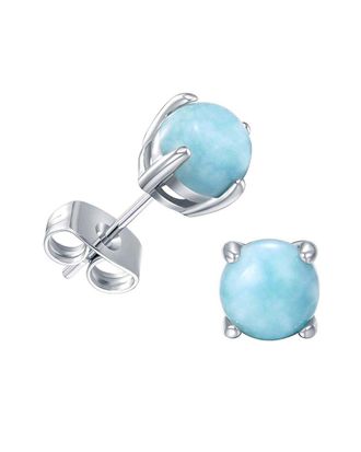 Liv Oliver Silver 1.50 Ct. Tw. Larimar Earrings