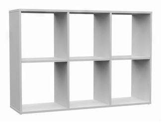 OEM Estanter&iacute;a Para Libros Y Juguetes, Color Blanco Mate, 2x3 - Universal, Moderna, Para Habitaci&oacute;n Infantil, Sala De Estar U Oficina