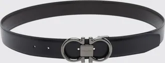 Ferragamo Cintura reversibile in pelle di vitello con fibbia Gancini