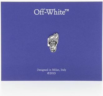 Off-white Metal Lace Charm FLAME with Glossy Finish size One Size