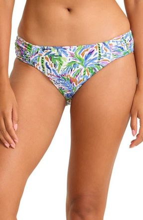Tommy Bahama Poolside Palms UPF 50+ Hipster Bikini Bottoms in Four Leaf Clover at Nordstrom, Size Medium