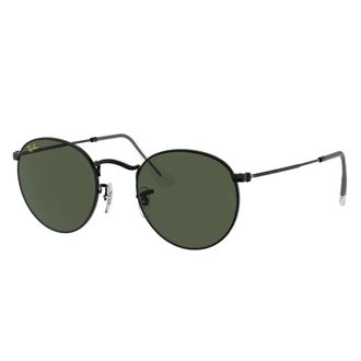 Ray-Ban Retro Ronde Metalen Zonnebril - unisex - Zonnebrillen - Zwart - 47 MM - Accessoires