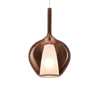 Netlighting Kalique I 28cm Dome Pendant Ceiling Light Copper 1x E27