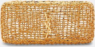 Saint Laurent Evening Small woven metal clutch