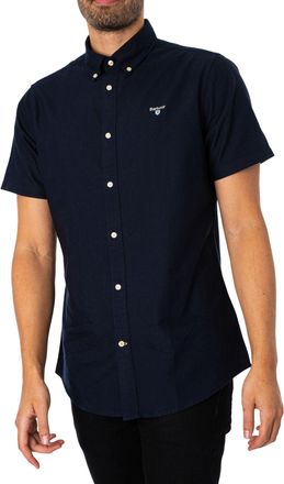 Barbour Op Maat Gemaakt Overhemd Met Korte Mouwen Van Oxtown, Blauw