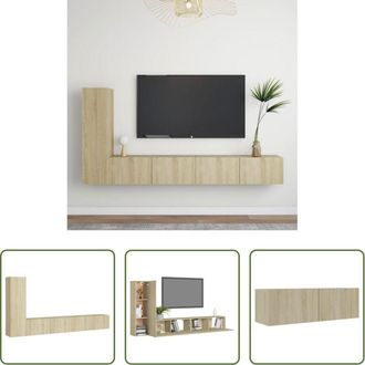 vidaXL Mobile tv - Set di Mobili Porta TV 3 pz Rovere Sonoma in Legno Multistrato