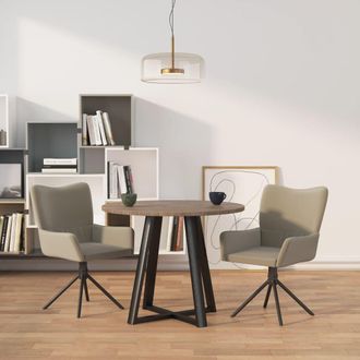 vidaXL Vidaxl - Sillas De Comedor Giratorias 2 Uds De Terciopelo Gris Claro