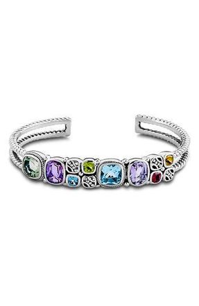Samuel B. Mixed Stone Cuff Bracelet in Silver Multi at Nordstrom Rack