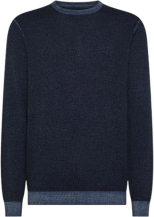 Sun 68 Round-neck Truien - Heren - Ronde hals truien - Blauw - S - Truien & Vesten