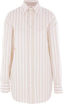 Saint Laurent Striped Cotton Cassandre Shirt Clothing