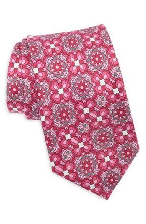 Robert Graham Floral Medallion Silk Tie in Fuchsia at Nordstrom Rack