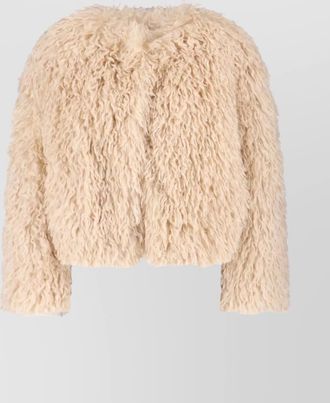 Tagliatore faux fur texture jacket