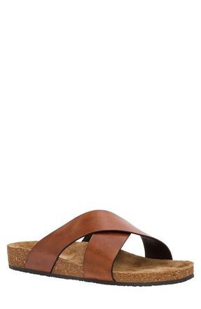 Andr&eacute; Assous Max Slide Sandal in Cognac Leather at Nordstrom, Size 11.5