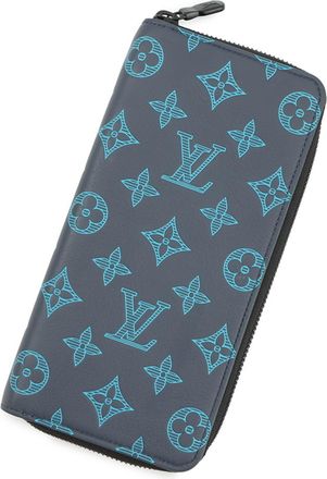 Louis Vuitton Monogram Shadow Navy Monogram Shadow Long Wallet (Bi-Fold) (Pre-Owned)