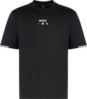 HUGO BOSS Tee Open 25 - Heren - T-shirts - Zwart - 2XS - Katoen - Tops
