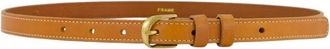 Frame Denim Klassieke Tan Leren Riem - Dames - Riemen - Bruin - L - Leer - Accessoires