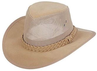 Dorfman Pacific Co. Mens Soaker Hat with Mesh Sides, Natural, XXL