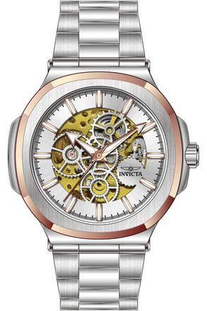 Invicta Objet D Art 70008 Herenhorloge - Automatisch Uurwerk - Staal met Zilveren Wijzerplaat - 43 mm