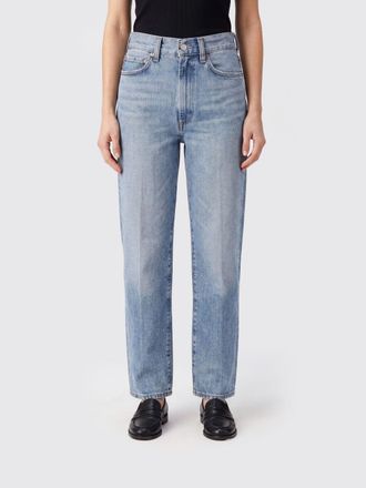 A Gold E Jeans straight in denim di puro cotone a vita media