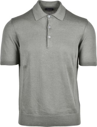 Drumohr Polo in maglia - Heren - Polos - Groen - 3XL - Katoen - Tops