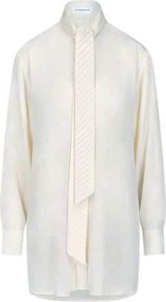 Victoria Beckham Pleated Scarf-detail Blouse