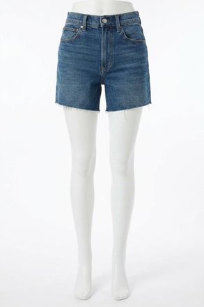 Z Supply Jonah Mid Rise Cut Off Denim Shorts In Lisbon