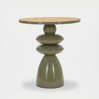 Mauro Ferretti Mesa De Centro En Metal Y Mdf Seoul Emerald Accent 49 Cm