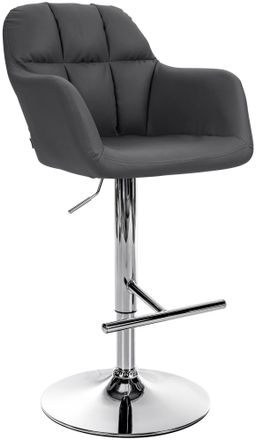 Clp Taburete De Bar Natoma En Polipiel Negro Metal Cromado