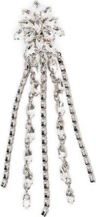 Alessandra Rich Bloemenketting Oorbellen - Dames - Oorbellen - Grijs - ONE Size - Accessoires