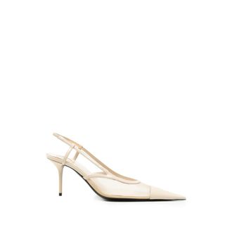 Saint Laurent Beige Transparent Semi-Sheer Pumps